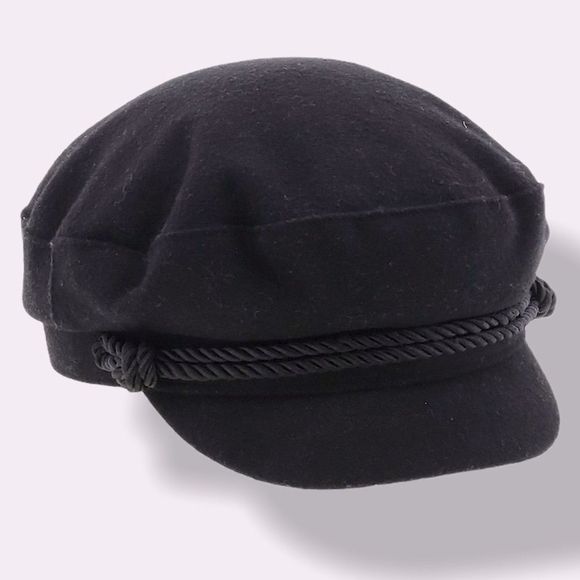 H&M black captain hat womens Sz L - Picture 5 of 10